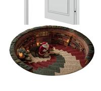 Tapis à illusion d'optique 79 x 79 cm antidérapant réaliste d'intérieur | tapis de Noël pour le jour de Thanksgiving intérieur/extérieur salle de bains pièce de vie Halloween
