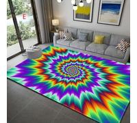 Tapis à illusion d'optique géométrique - Sensation amusante de chute - Tapis 3D pour chambre à coucher, salon, paillasson (coloré, 48,3 x 78,7 cm)