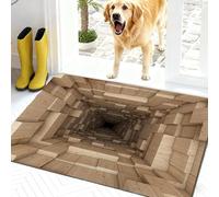 Tapis à illusion d'optique, le chien a peur du tapis avec trou 3D, tapis qui ressemble à un trou, tapis 3D à illusion d'optique sans fond, testez et jouez avec votre chien ou chat (A-40 x 60 cm)