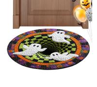 Tapis à illusion optique pour Halloween Carpette Anti-Dérapante Fantôme | Tapis Rond de Sol en Moquette pour la Maison, Salon, Chambre, Cuisine, Entrée, Hôtel, Fête, , Intérie B