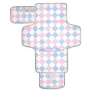 Tapis à langer carré réutilisable bleu poudré avec poche à mouchoirs, matelas à langer portable avec oreiller intégré cambiadores de pa?ales para Bebes