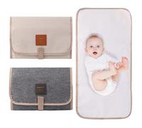 Tapis a Langer de Voyage Bebe 2pcs Pliable Léger Compact, Matelas À Langer Portable Kit Couche Changer Famille Voyage Cuneary