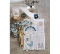 Tapis à langer de voyage LOVELY NATURE blanc imprimé TU