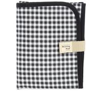 Walking Mum. Matelas à langer I Love Vichy. Design portable et pliable. Facile à ranger dans le sac de maternité. Couleur : noir. Dimensions : 18 x 27 x 4 cm.