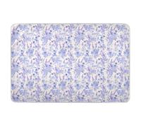 Tapis à langer réutilisable avec motif floral violet clair bleu extra large résistant à l'eau pour enfants adultes animaux domestiques 132,1 x 86,4 cm (L x l)