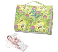 Tapis à langer réutilisable avec poche à mouchoirs, bourdons, abeilles, jardin, matelas à langer léger et pliable, station à langer cambiador de pa?ales para Bebes