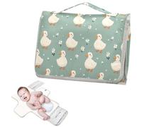Tapis à langer réutilisable avec poche à mouchoirs - Motif canard colvert magique - Pour table à langer avec oreiller intégré