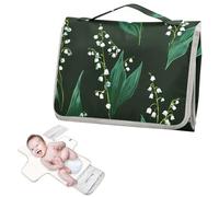 Tapis à langer réutilisable avec poche à mouchoirs Oliver Jeffers Finlande Muguet Olive Tapis à langer Léger et pliable Cambiador de pa?ales para Bebes