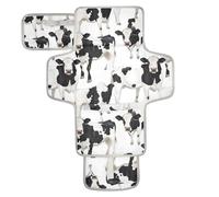 Tapis à langer réutilisable avec poche à mouchoirs pour bébé avec oreiller intégré Motif vache blanche