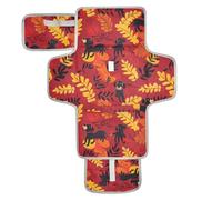 Tapis à langer réutilisable avec poche à mouchoirs, tapis à langer portable pour bébé, pour mamans, papas, chiens noirs simples, feuilles d'automne