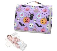 Tapis à langer réutilisable avec poche à mouchoirs vintage sorcière magique Halloween violet tapis à langer de voyage pour bébé bébé station de voyage kit cambiador de pa?ales para Bebes