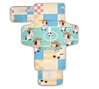 Tapis à langer réutilisable avec poche en tissu Motif chiens de cowboy avec coussin intégré Motif chiens de cowboy