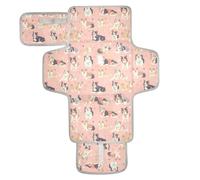 Tapis à langer réutilisable avec poche en tissu Motif chiens pastels