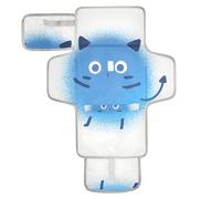 Tapis à langer réutilisable motif monstre bleu avec poche à mouchoirs, tapis à langer imperméable pour bébé, station de voyage, kit cambiadores de pa?ales para Bebes