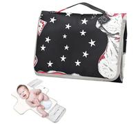 Tapis à langer réutilisables avec poche à mouchoirs Motif chien américain Blanc