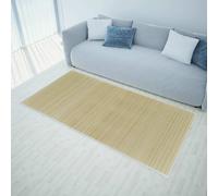 Tapis à Latte Rectangulaire Moquette Salle de Séjour Intérieur Bambou vidaXL