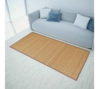 Tapis à Latte Rectangulaire Moquette Salle de Séjour Intérieur Bambou vidaXL
