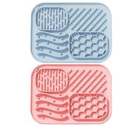 Tapis à Lécher Chien, Lot De 2 Tapis d'alimentation Lente pour Animaux De Compagnie,Tapiss Antidérapant pour Chien Et Chat, Réduit Les Ballonnements Et Améliore La Digestion