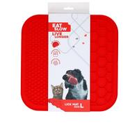 Tapis à lécher Eat Slow Live Longer - Taille: L, Couleur: Rouge