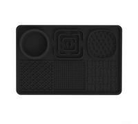 Tapis à lécher en silicone antidérapant pour animaux de compagnie Favorise les habitudes alimentaires lentes (Noir)