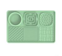 Tapis à lécher en silicone antidérapant pour animaux de compagnie Favorise les habitudes alimentaires lentes (vert)