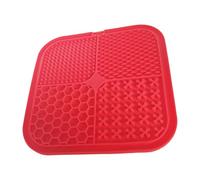 Tapis à lécher en silicone pour chiens et chats Encourage les règles d'alimentation lente Se fixe sur des surfaces lisses Nettoyage Passe au lave-vaisselle Mangeoire lente pour animaux domestiques