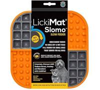 LickiMat Tapis de fourrage Slomo 20x20 cm Orange pour chiens – Alimentation saine