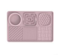 Tapis à lécher pour animaux de compagnie avec ventouse antidérapante, encourage une alimentation lente pour une meilleure digestion chez les animaux de compagnie (rose)