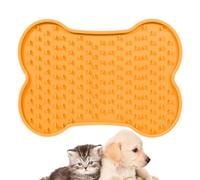 Tapis à lécher pour Chat, Tapis à lécher pour Animaux de Compagnie | Tapis à lécher apaisant pour Animaux de Compagnie - Tapis à lécher en Forme d'os pour Alimentation Lente, Parfait pour Nous