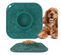 Tapis à Lécher pour Chien,Distributeur Puzzle en Silicone en Forme de Volcan Anti-dérapant,Mangeoire Anti-Glouton avec Ventouse | pour l'Enrichissement des Animaux, Alimentation à Domicile, Éducation