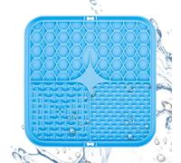 Tapis à lécher pour chien - Mangeoire lente en silicone - Antidérapant - Passe au lave-vaisselle - Pour chiens de petite et moyenne taille, chats, chiots, chatons