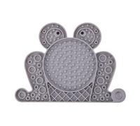 Tapis à lécher pour chiens - Ventouses en silicone en forme de grenouille, plateau d'alimentation lente, antidérapante, amusement sensoriel interactif pour intérieur et extérieur