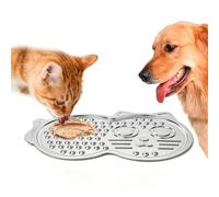 Tapis À Lécher Pour Chiot | Acier Inoxydable - Plateau D'alimentation En Métal Durable En Forme De Chat À Alimentation Lente, Base Antidérapante - Tapis De Friandises Robuste Pour Animaux De Compagnie