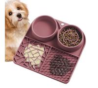 Tapis à lécher pour l'alimentation Lente du Chien : Labyrinthe ondulé, de Concentration Stable, Disque Flexible, Conception consciente pour impliquer des collations, funzion