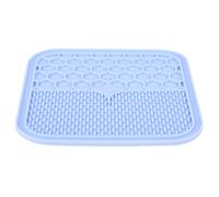 Tapis à lécher silicone ventouse M 21 x 21 cm bleu pour chien - zolux