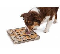 Tapis À LÉCHER Slow Feeder KLAVER Taupe CARRÉ 20CM