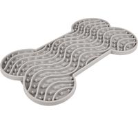 Tapis à lécher yummee jambe en silicone gris l 29,8 cm Présentoir chien
