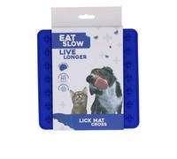 Tapis à Léchouiller Eat Slow Live Longer Croix - Couleur: Bleu
