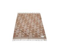 Tapis à Logo Répété, Taupe Clair/ Brun Caramel