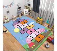 Tapis à motif marelle pour chambre, motif Peppa Pig, 80 x 160 cm