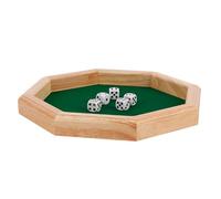 Tapis à octogonal - Boîte à dés portable, plateau à dés en bois