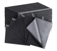 Tapis à ongles jetables : 85 serviettes en papier réutilisables pour table en acrylique et tatouage de manucure, 33 x 45,7 cm, 3 plis imperméables pour nail art (noir)
