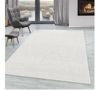 SIMPEX Tapis à poils courts uni - Naturel, 280 x 370 cm - Style moderne - Pour salon, crème