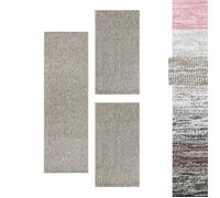 Tapis à poil ras Set lit chambre cadre Ensemble hauteur 4mm 3 pièces Set Beige(2x) 60 x 100 cm + (1x) 80 x 150 cm