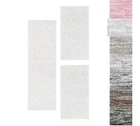 Tapis à poil ras Set lit chambre cadre Ensemble hauteur 4mm 3 pièces Set Crème(2x) 60 x 100 cm + (1x) 80 x 150 cm