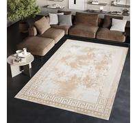Tapis à poils courts Beige Classique Effet 3D Salon Chambre à coucher ÖKO-TEX 250 x 350 cm