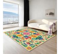 Tapis à poils courts Boho antidérapant - Tapis Salon facile d'entretien doux pour salon, 160 X 230 cm, Tapis de Salon lavable moderne unicolore ou motif, Lumière et ombre ciel nocturne étoiles, Noir