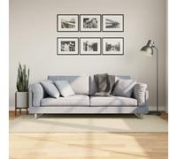 Tapis à Poils Courts Doux et Lavable Moquette Carpette Beige 140x200 cm vidaXL