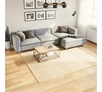 vidaXL Tapis HUARTE à poils courts doux et lavable crème 240x240 cm
