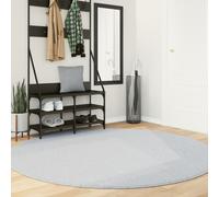 Tapis à Poils Courts Doux et Lavable Moquette Carpette Gris Ø 200 cm vidaXL
